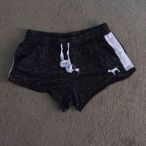 Pink sleepwear shorts black and white